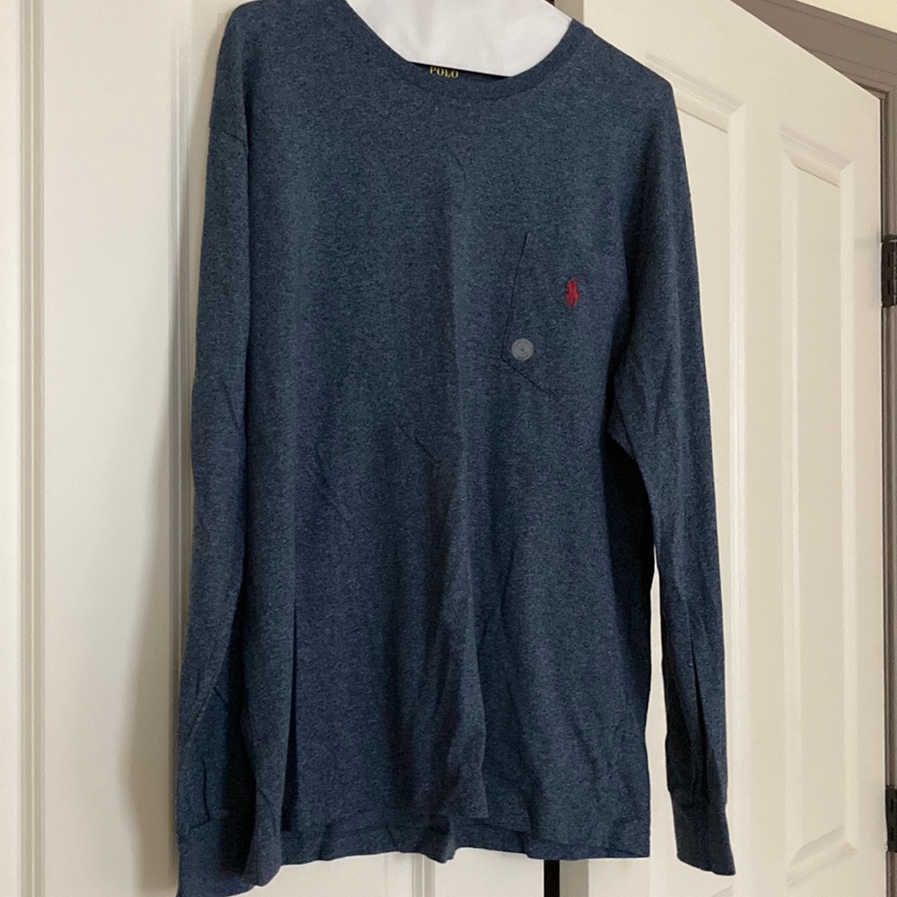 NWOT Polo Ralph Lauren Long Sleeve Shirt Blue Size Medium
